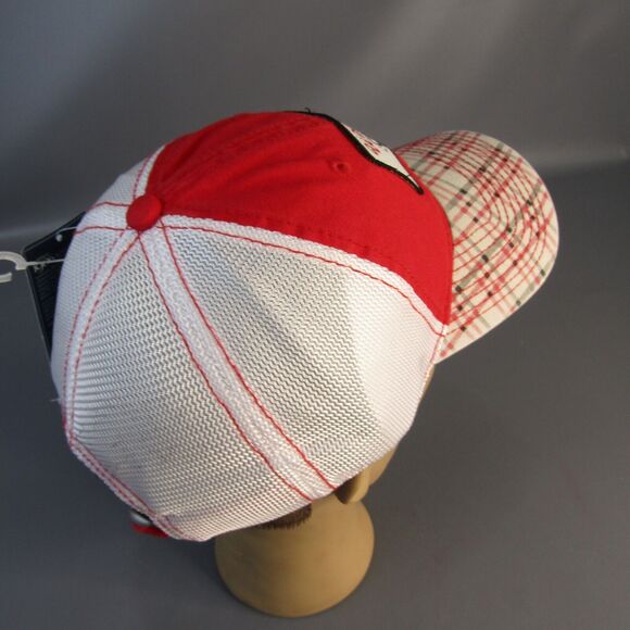 Wisconsin Badgers Strapback Hat NWT Adjustable Cap NCAA by Signatures Plaid Brim - Picture 5 of 8